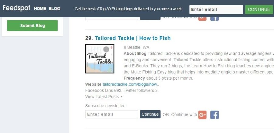 tailored tackle blog ranked 29 best fishing blogs