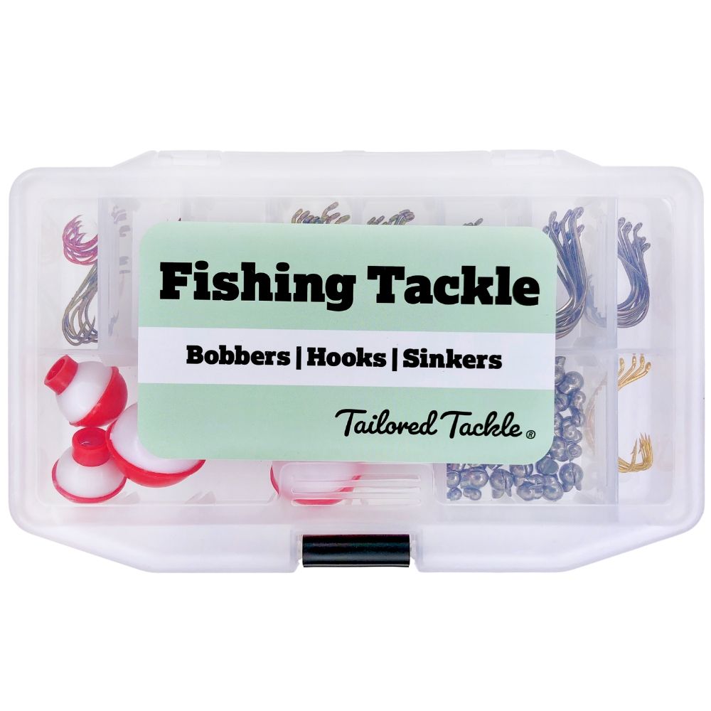 Basic Tackle Kit: Fishing Bobbers, Hooks, and Sinkers