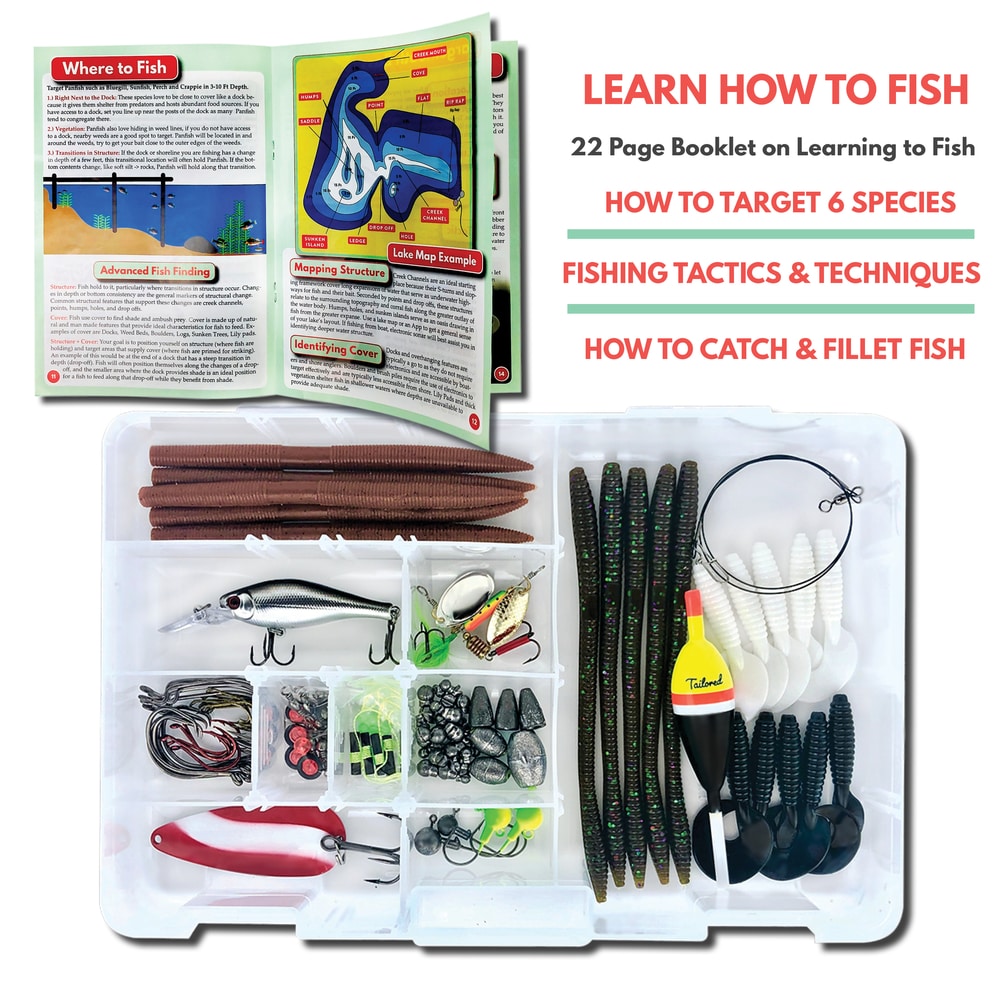75 Piece FISHING Tackel Box Starter Kit
