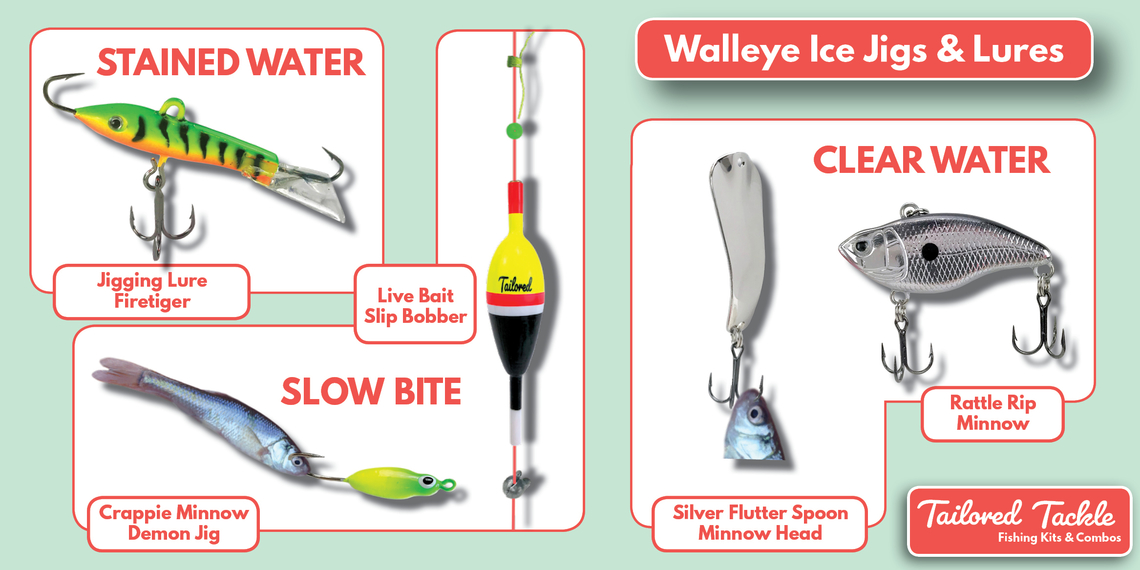 Jigging for Walleye Ice Fishing Lures Jigs Tailored Tackle