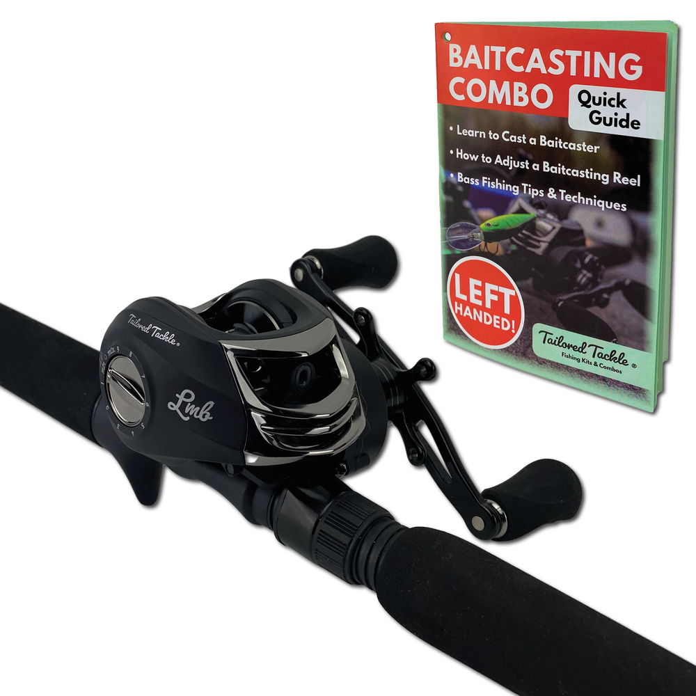 Bass Fishing Rod Reel Baitcasting Combo (LEFT HANDED)