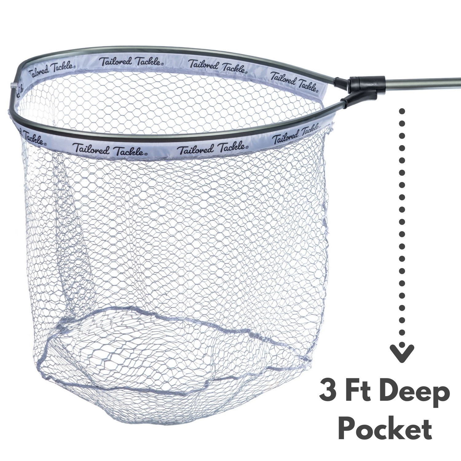 Floating Fishing Net - Folding Fishing Landing Net with Rubber Coating Mesh  for